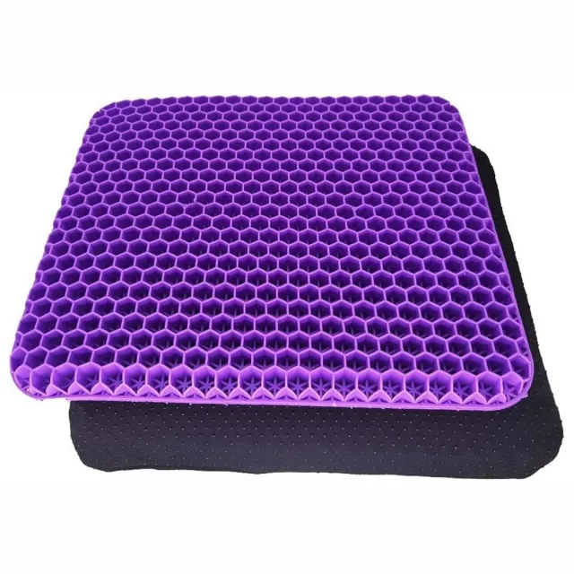WNHB® Gel Zitkussen – Anti-Decubitus Kussen – Ademend en Drukverlagend – Geschikt voor Rolstoelen & Bureaustoelen – Paars