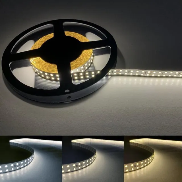 Silumen LED strip 24V 5M 2835 IP20 Dubbele Rij 240LED / m - Warm wit licht - Overig - Wit Chaud 3000K - SILUMEN