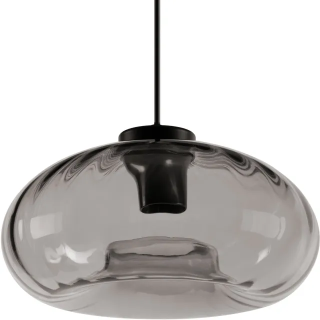 Osram DECOR Rookglas Hanglamp, Zwart Metalen rookglas, E27 Versie, 280mm diameter
