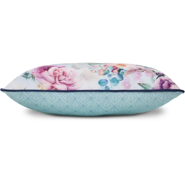 Descanso sierkussen bloemen - 48x48 cm - Multi - 100% Polyester velours