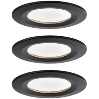 Paulmann Inbouwspot Led Nova 3-stapdim Zwart 3x6,5w