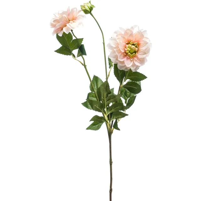 Emerald Kunstbloem Dahlia 72cm peach/roze - Kunstplant voor binnen