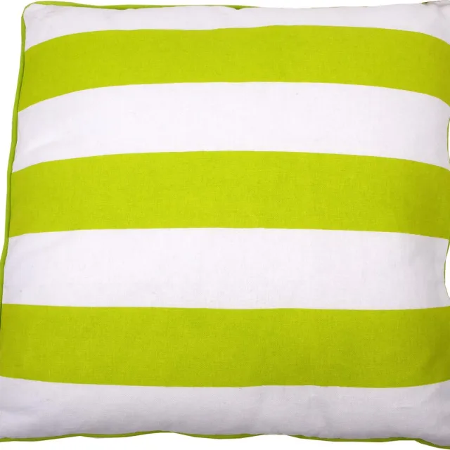 In The Mood Zomerstreep Melange - Sierkussen - Lime - 50x50 cm