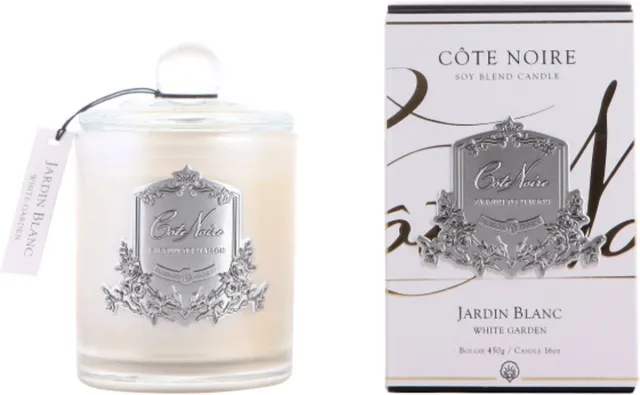 Cote Noire Geurkaars White Garden 185gr zilver - Cote Noire