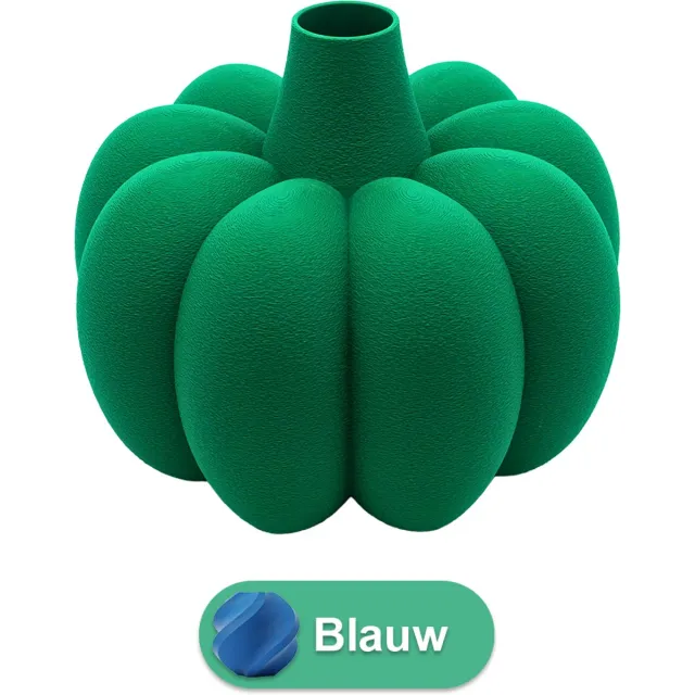 Lovora Pomela organische vaas – Decoratieve vaas - Blauw - 3d geprinte vaas – geschikt voor droogbloemen