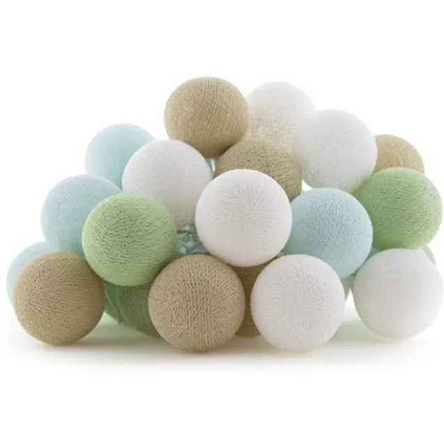 Cotton Ball Lights LED lichtslinger voor binnen - Handgemaakt en Fairtrade - 35 lampjes - Daydreamer