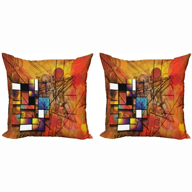 ABAKUHAUS Kussenhoes 2x40 cm – Dubbelzijdig bedrukt – Multicolor Mehrfarbig