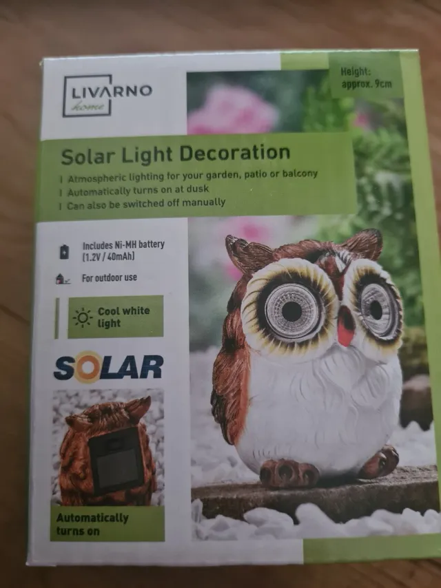 livarno home solar verlichting decoratie uil Bruin