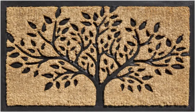 Hamat Deurmat - Bombay Tree 45x75 Kokos naturel / zwart
