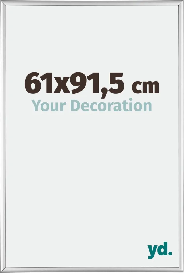 yd. Your Decoration - Fotolijst 61x91,5 cm - Aluminium - Zilver Hoogglans - Kent