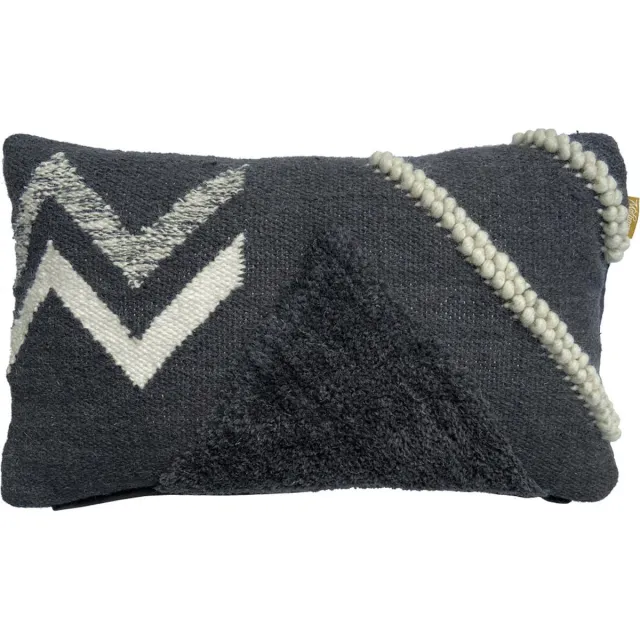 Malagoon Wonder cushion cozy grey Zwart, Grijs, Offwhite