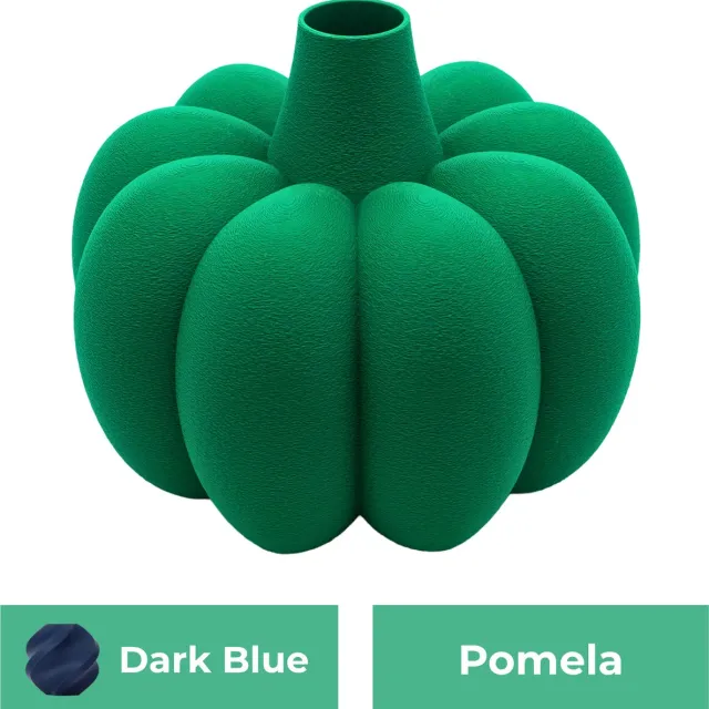 Lovora Pomela organische vaas – Decoratieve vaas - Donker blauw - 3d geprinte vaas – geschikt voor droogbloemen