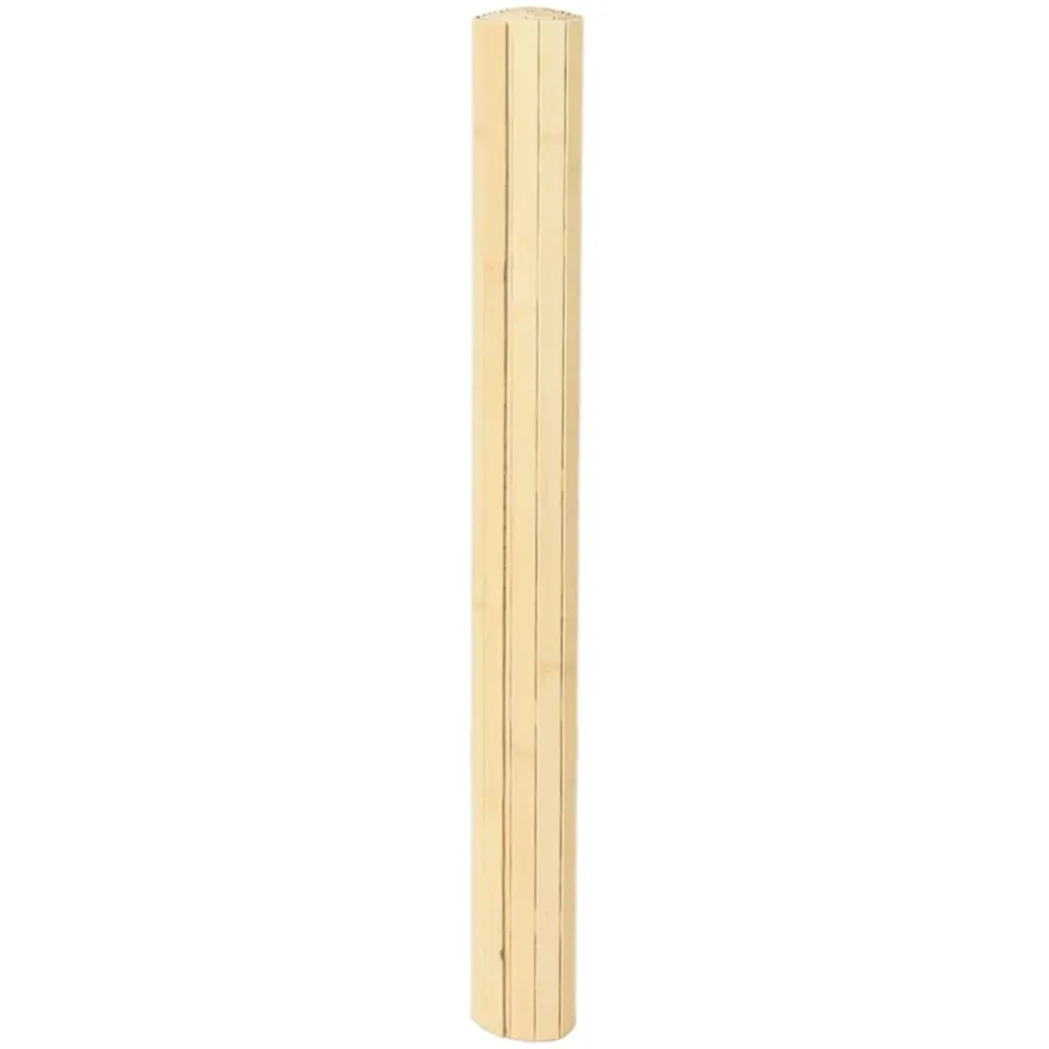 vidaXL Vloerkleed rechthoekig 80x500 cm bamboe lichtnaturel Beige