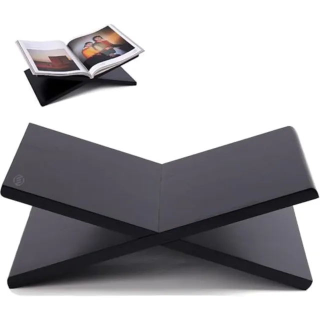 Equivera Boekenstandaard - Boekensteun - Boekenhouder - Boeken Standaard - Leesstandaard - Book holder Zwart