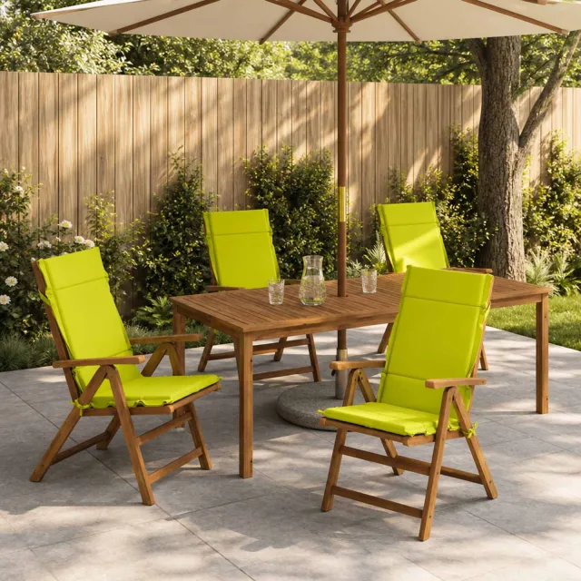 vidaXL Kussen voor stoel met hoge rug GEMERT 6 st 100% Polyester groen