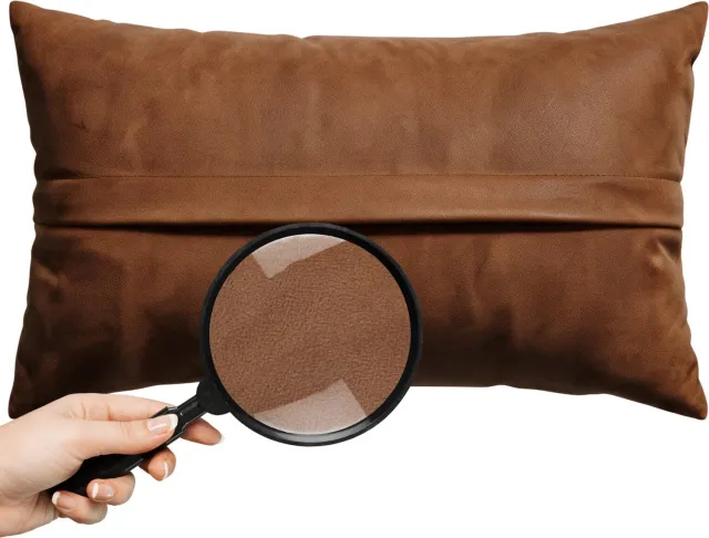Cohoso Sierkussen 30x50 cm - KAYA Cognac - Vegan leather look - Inclusief binnenkussen Cognac 30x50