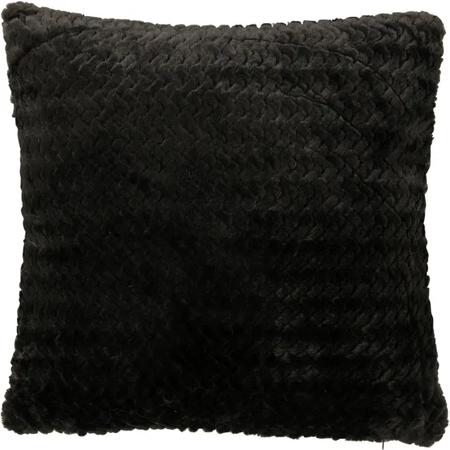 J-Line kussen - polyester - zwart