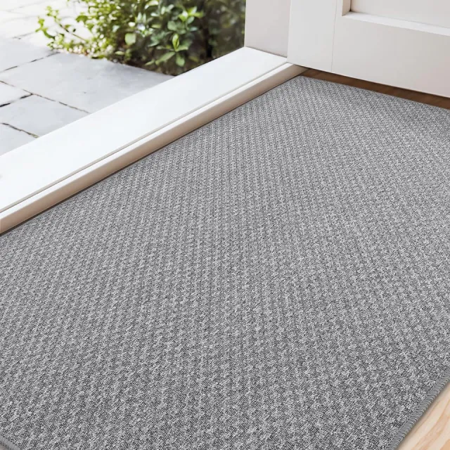 Unyqoos Ultrazachte Antislip Deurmat voor Binnen en Buiten, Wasbaar en Sneldrogend, 44 x 76 cm, Grijs