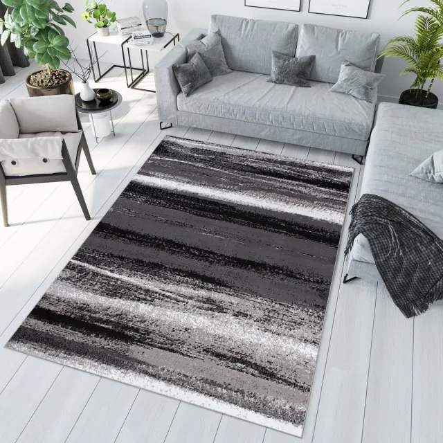 Tapiso Maya Vloerkleed Woonkamer Modern Grijs Tapijten Maat- 220x300 Donkergrijs