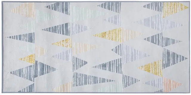 Beliani YAYLA - Laagpolig vloerkleed - Lichtgrijs - 80 x 150 cm - Polyester