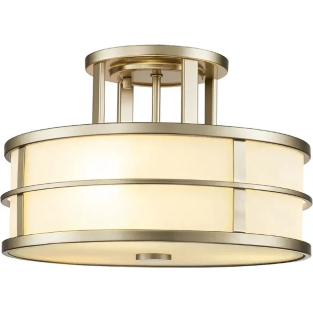 Feiss LED Plafondlamp Fusion | 3X E27 Max 40W | Dimbaar | Painted Natural Brass Geen