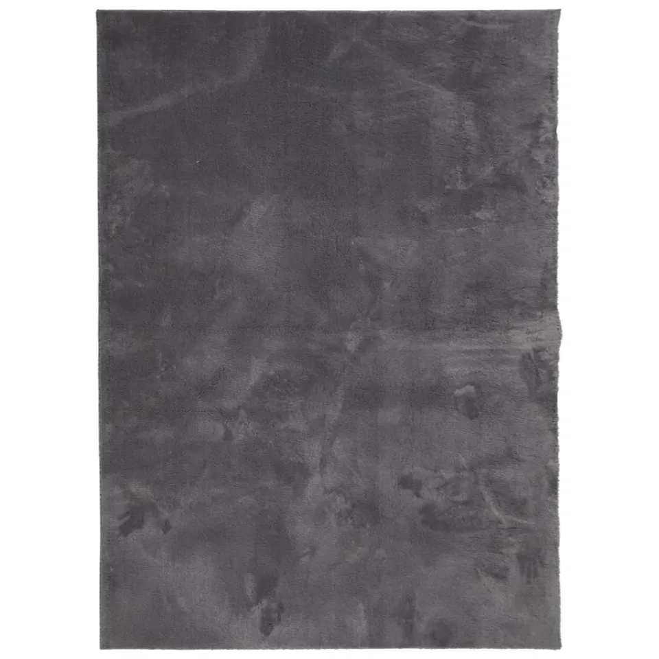 vidaXL Vloerkleed HUARTE laagpolig zacht wasbaar 140x200 cm antraciet, foto 3