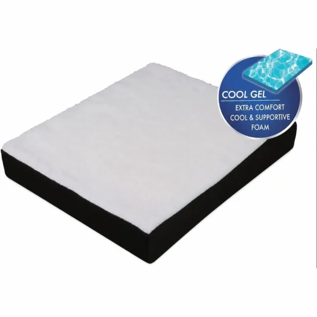 Nexxt Dualuxe Ergonomisch Zitkussen met Gel - 38 x 47.5 x 7 cm - Zwart/beige - Wasbare Hoes Zwart;Beige