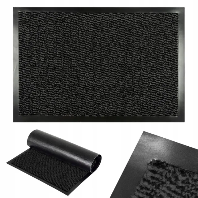 Met-X Grote Deurmat 120x180 cm - Absorberend en Duurzaam Rubber Antraciet