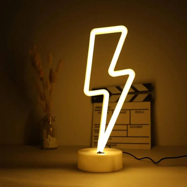 Daity LED-verlichting in de vorm van neonreclames - op batterijen / USB-aangedreven - warm wit - kunst - decoratieve LED-nachtlampjes - tafeldecoratie voor woonkamer - kantoor - Kerstmis - verjaardag - bruiloftsdecoratie [Energieklasse G]