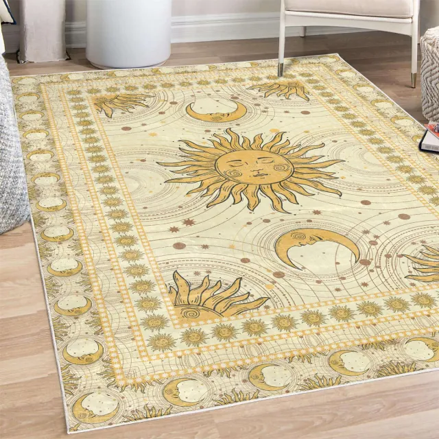 ABAKUHAUS Vloerkleed - Woonkamer Tapijt – 122 x 170 cm – Hoogpolig – aarde