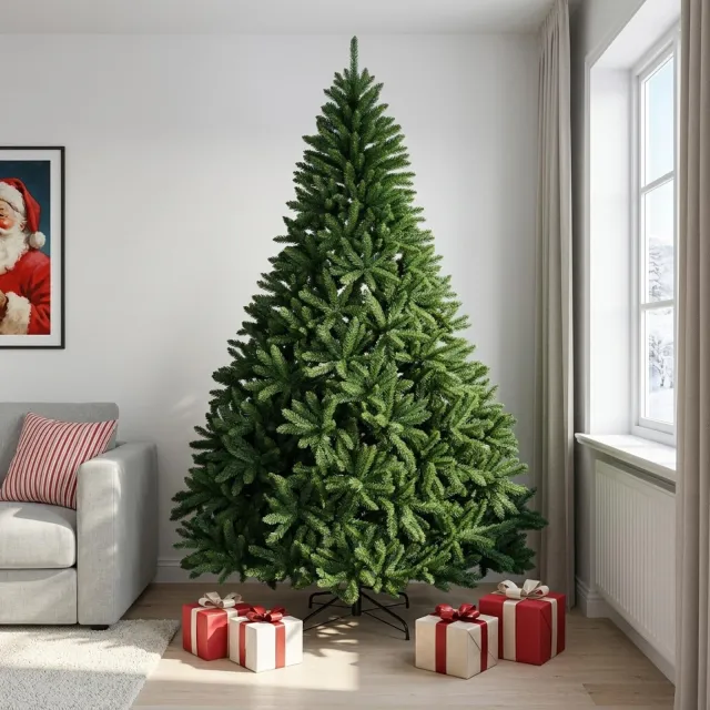 vidaXL Kunstmatige Inklapbare Kerstboom 210 cm PVC Medium Groen