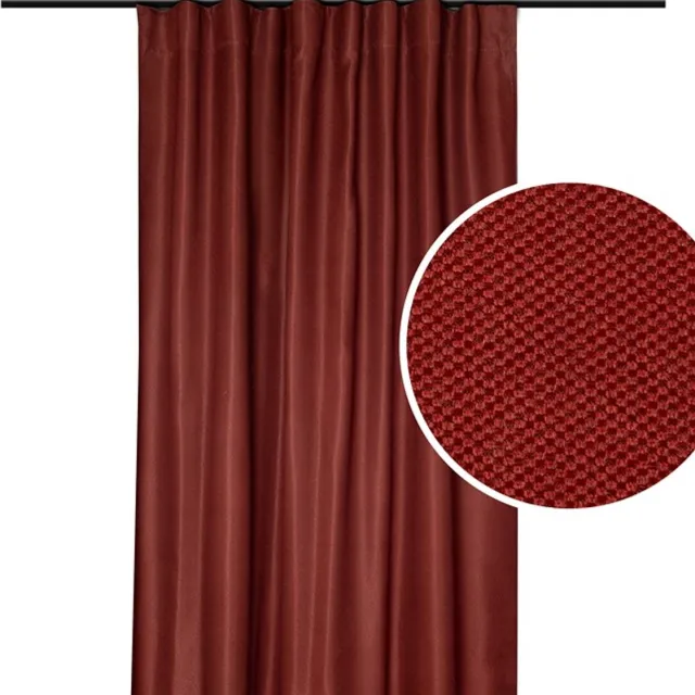 home style Bruno Kant-en-Klaar Gordijn Rood | 135x260 cm | Verduisterend | Met Haakjes | 100% Polyester 320 g/m² | Per Stuk