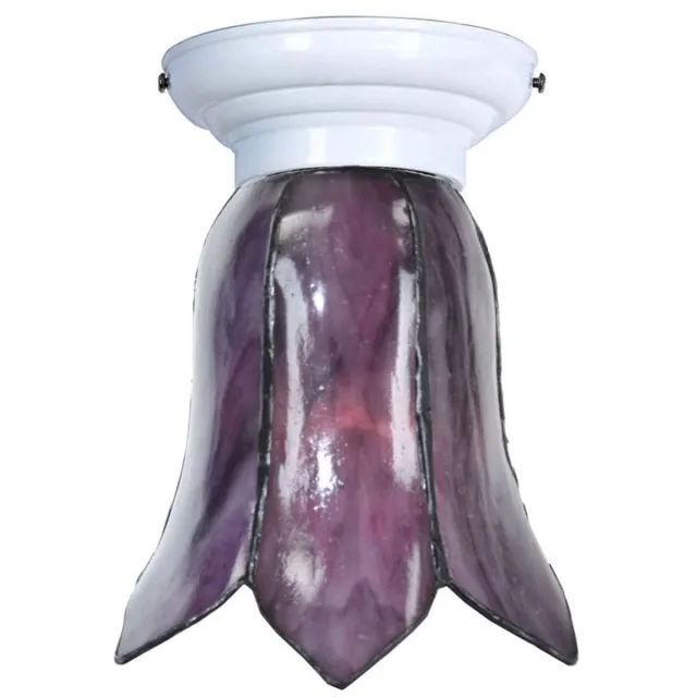 Coloured by Art Tiffany Plafonnière wit met Gentian Purple - Art Deco Trade Multicolour
