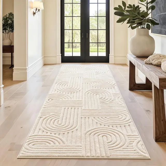 DYVNS® Keukenloper 80 x 200 cm - Tapijtloper - Keukenmat - Crème