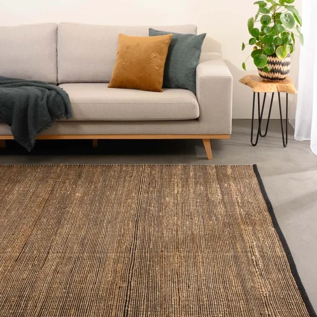 Boho&me Jute vloerkleed - Torget naturel/zwart 240x340