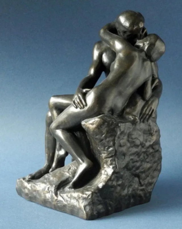 MadDeco beeldje - de kus - Rodin - bronskleurig polystone