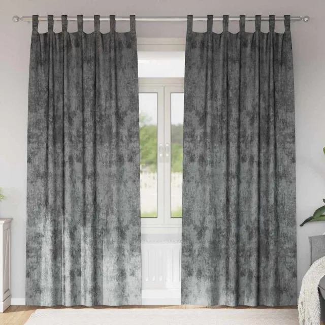 vidaXL Velvet Gordijnen 2 st Grijs 245 x 140 cm Fluweel