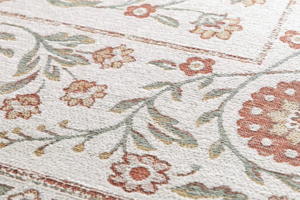 NOUS Living vloerkleed off white/rood, foto 4