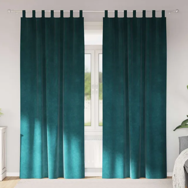 vidaXL Gordijnen 2 st Donkergroen 140 x 245 cm fluweel groen