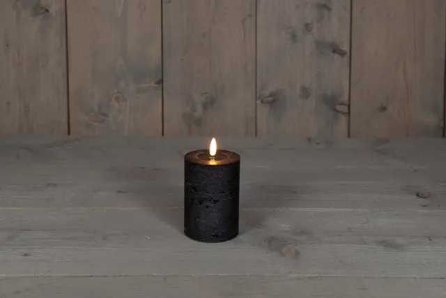 Magic Flame Candles The magic Flame Candle - Kaars - Led - Zwart - Wax - 7,5x10cm