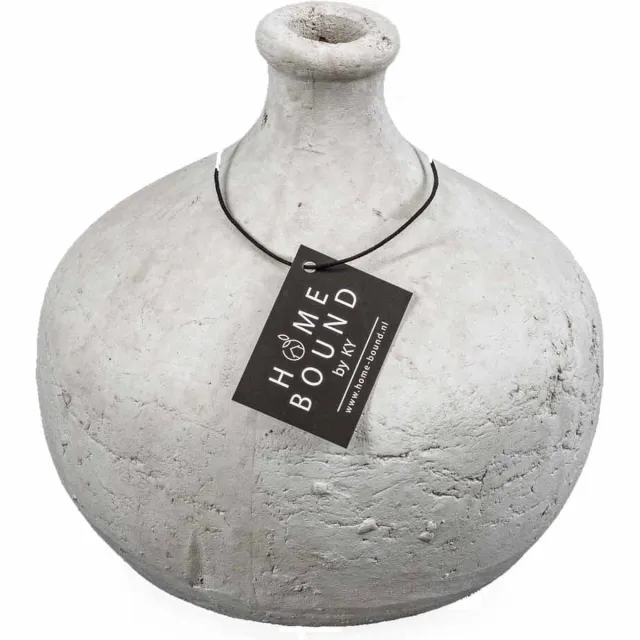 Homebound by Kolony HomeBound by KY | Aardewerk vaas wit | 15x15x14cm | vaas wit aardewerk