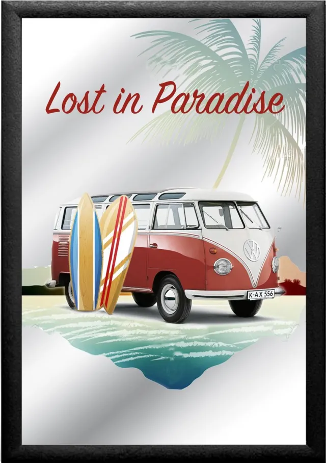 Volkswagen Bus T1 VW Bulli T1 Spiegel Lost in Paradise Surfboard links multi