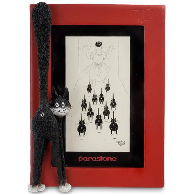 Le Troisième Oeil Fotolijstje Les Chats de Dubout - Katten fotolijstje – Le Troisième Oeil – 17,5 x 13 cm rood zwart