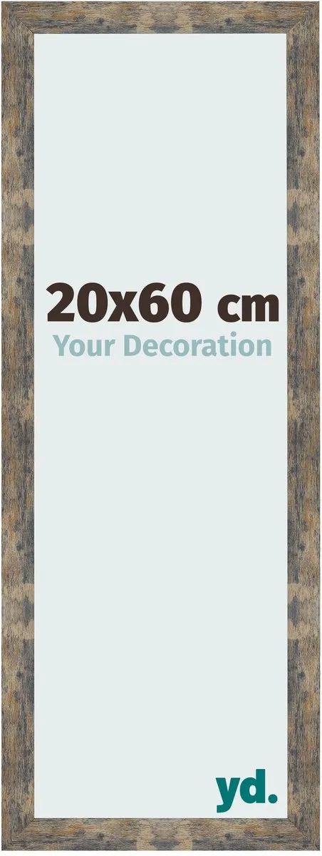 yd. Your Decoration - Fotolijst 20x60 cm - MDF - Blauw Goud Gemeleerd - Bologna