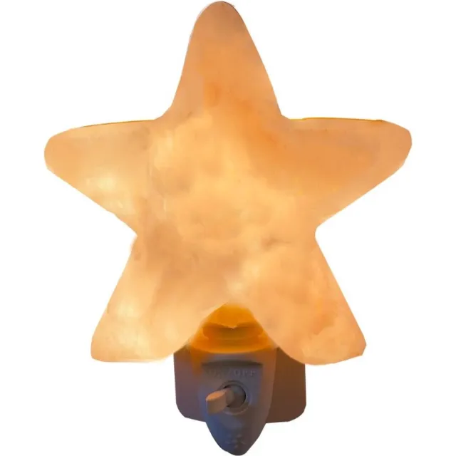 Selnature Himalayazout nachtlampje ster oranje + LED lampje + adapter
