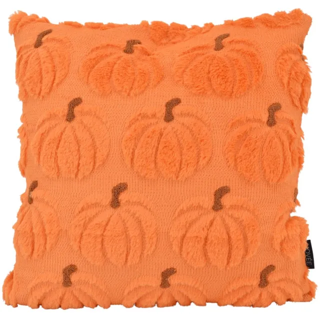 NOVÉE Furry Pumpkin / Pompoen Oranje Kussenhoes | 45 x 45 cm | Polyester oranje 45x45