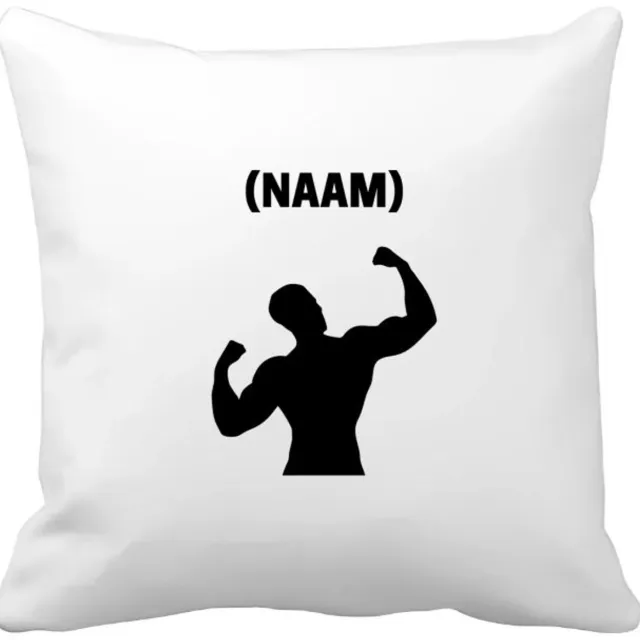 Akyol fitness met eigen naam Kussen hoes - Fitness - sporter - sportschool - 40 bij 40 cm Multicolor