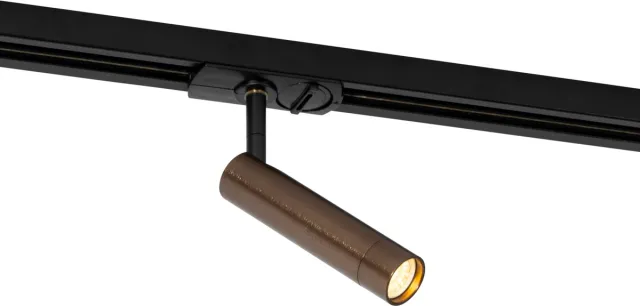 QAZQA ivy - Moderne Spot railsysteem verlichting, railverlichting geschikt voor led - 1 lichts - Ø 2.8 cm - Brons - Woonkamer | Slaapkamer | Keuken Brons - 1 lichts