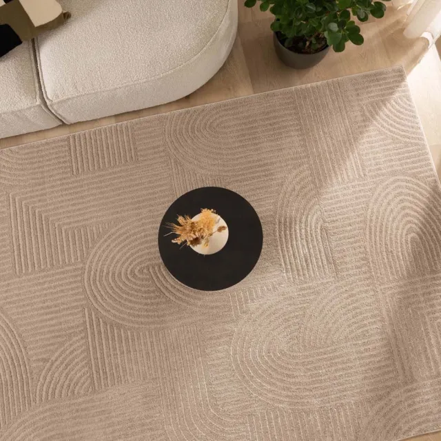 Nordic Weavers Scandinavisch vloerkleed - Contour Bend beige 140x200