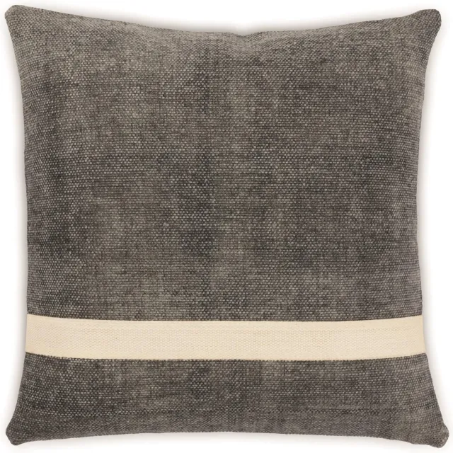 Ligne Pure Mellow – kussen – katoen – eco – handmade - modern – boho - Grijs Wit – 45x45